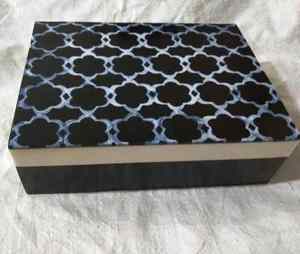 Handcrafted Resin Inlay <b>Box</b> for Jewelry Storage Decorative <b>Keepsake</b> Gift <b>Box</b> Luxury Organizer by Tradebyd - Product Image 1