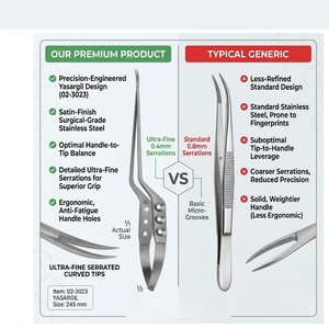 Microtijeras de Bayoneta Yasargil, Tipo Resorte, 245 mm – Instrumento Neuroquirúrgico de Precisión - Product Image 3