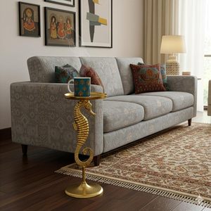 <b>Hand</b>-<b>Cast</b> Gilded Seahorse Beverage Pedestal High End Hotel Lounge Accent Table - Product Image 6