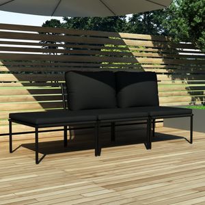 Ensemble de salon de jardin noir et gris - Product Image 1