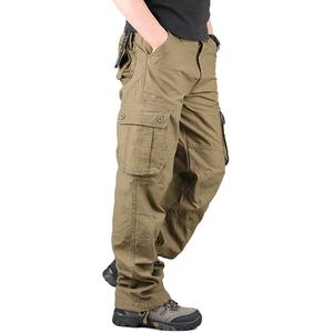 Pantalons d'extérieur coupe régulière multi-poches randonnée chasse tactique décontracté cargo pantalon ripstop pour hommes. - Product Image 6