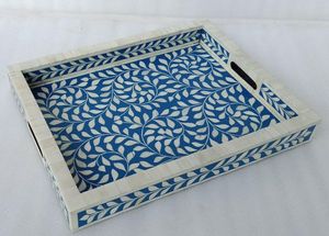 Premium Bone Inlay Serving Tray With Modern Design For Serving Drinks Food And Refreshments At Home - Product Image 5