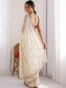 Premium Maheshwary Modern <b>Saree</b> with <b>Blouse</b> for Women Quick Dry - Product Image 2