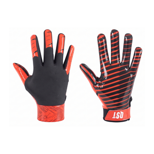 Football Receiver Gloves <b>Sticky</b> Palm Football Gloves Striped Glossy Grip Wide Receiver Gloves Custom Logo OEM ODM Custom - Product Image 1