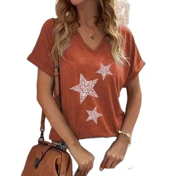 Shining Starเสื้อยืดStreetwearแขนสั้นTeeขนาดใหญ่แขนสั้นเสื้อผ้าหญิง