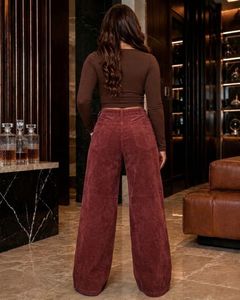 Pantalon en daim pour femme, coupe cloche, taille haute, style western, pantalon en daim fait main, style bohème - Product Image 6
