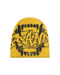 Custom Brand Beanie Black Acrylic Street Style Letter Print Unisex <b>Winter</b> Hat 56-58CM Women <b>Men</b> Lightweight Sparkly Slouchy <b>Cap</b> - Product Image 3