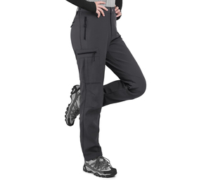 Pantalones Cargo Holgados de Cintura Media para Mujer, Largos hasta la Rodilla, de Color Sólido, Transpirables, 80% Poliéster, Resistentes a las Arrugas, Casuales para Exteriores - Product Image 2