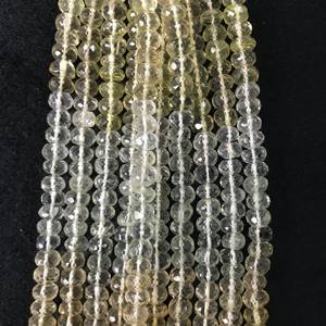 Cuentas de Piedra Rondelle Facetadas Sueltas Semipreciosas 100% Naturales Certificadas IGI, 7mm-7.5mm, Grado AA, Multifuego, Gemas Vivaaz Jaipur - Product Image 2