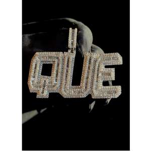 Colgante Dragón Helado Unisex con Moissanita de Corte Brillante Engastada en Bisel, Chapado en Plata 925, Joyería de Lujo Estilo Hip-Hop para Fiestas - Product Image 1