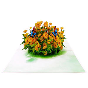 Tarjeta Pop-Up con Diseño de Flor de Margarita Amarilla, Ideal para Regalos de San Valentín o Acción de Gracias, Manualidades de Papel, Diseño Personalizado con Láser - Product Image 3