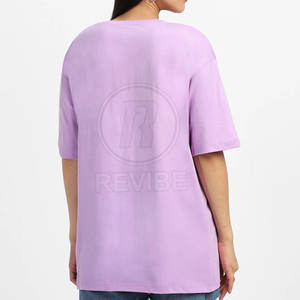 T-shirt en toile décontracté à manches courtes pour femme, coupe ample, couleurs personnalisables et design respirant - Product Image 4