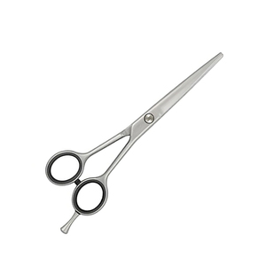 Tijeras de barbero de acero inoxidable de venta directa de fábrica, tijeras para cortar cabello con soporte para dedos y cuchilla convexa de precisión. - Product Image 1