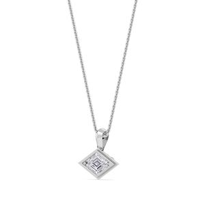 Collar de Oro Amarillo de 18K con Diamante Cultivado en Laboratorio de 1.15 CTW, Corte Lozenge, Joyería Fina, Regalo Elegante - Product Image 5