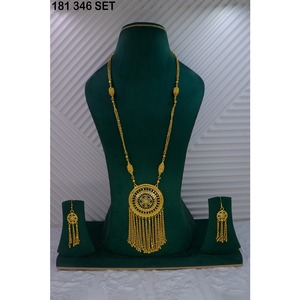 Collares largos estilo Dubái, conjunto de joyería árabe para mujer, conjunto de collares árabes para mujer, conjunto de collares de Oriente Medio - Product Image 1