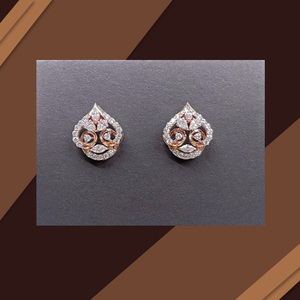 Boucles d'oreilles en diamant, or blanc, boucles d'oreilles pendantes en diamant pour femmes, look élégant, acheter directement auprès d'un fournisseur de confiance - Product Image 4