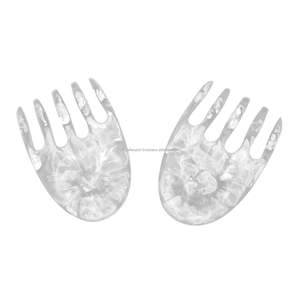 Design classique de luxe ustensiles à salade en résine miroir polonais couverts cuillères cuisine mariage vaisselle vaisselle faite à la main - Product Image 3