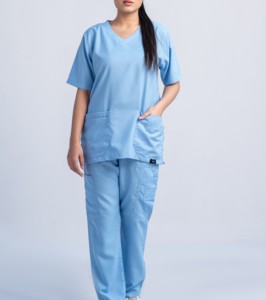 Blouse médicale professionnelle unisexe, anti-plis, en tissu denim durable, confortable, haute qualité, meilleur prix - Product Image 1