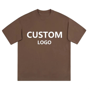 เสื้อยืดคอกลมทรงหลวมโอเวอร์ไซส์สำหรับผู้ชาย ผ้าถัก 260gsm ผ้าฝ้าย 100% สั่งทำได้ ไซส์พลัส สตรีทแวร์ ป้องกันขนร่วง แขนสั้น - Product Image 1
