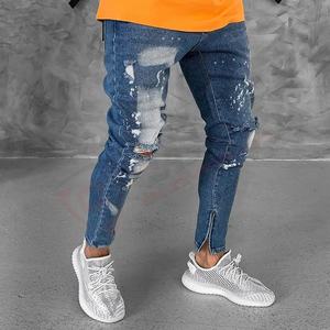 Nuevos productos 2025 Venta caliente Casual-Blue Men-Denim Jeans Pantalones Moda-Cheap Custom Vintage-Men Jeans-Scratch Pants - Product Image 3