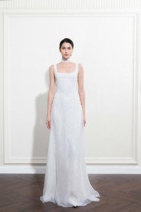 Nouvelle Tendance Robes Décontractées Support ODM LUMINA SHEER LONG DRESS Robe Longue Sans Manches Coupe A-Line Élégante pour Femme en Dentelle Florale en Maille - Product Image 5