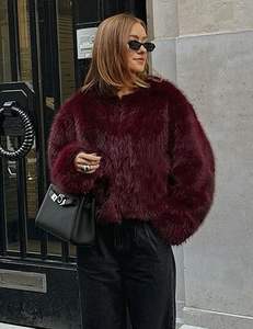 Abrigo de lana estilo trench con cuello grande de piel de zorro, de lujo y a la moda, para invierno. Venta directa de fábrica, alta calidad, tendencia de moda. - Product Image 4