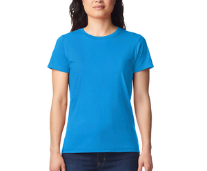 T-shirt Femme Uni à Col Rond et Manches Courtes, 100% Coton Jersey Respirant, Coupe Décontractée, Longueur Standard – Meilleures Ventes 2026 - Product Image 1