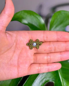 Anillo de Macramé Verde Hecho a Mano con Piedra Lunar, Certificado IGI, Anillo de Compromiso Ajustable con Gema, Diseño Floral Anudado, Chapado en Oro de 14K, Joyería Unisex - Product Image 3