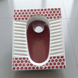 Modern Asian Red Double Color <b>Ceramic</b> Squatting <b>Pan</b> WC Toilet Orissa Art Design Sanitary Ware Factory Export Quality - Product Image 6
