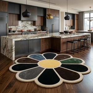 Luxury Floral Shape Area Rug Modern Hand Tufted Plush Carpet for Living Room Bedroom Cute Decorative Nordic Indoor <b>Floor</b> Mat Use - Product Image 6