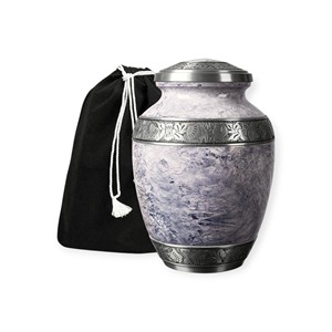 Elegant <b>Red</b> Rose Cremation Urn with Silver Floral Inlay for Elegant Adult Ashes Memorial Storage - Product Image 5