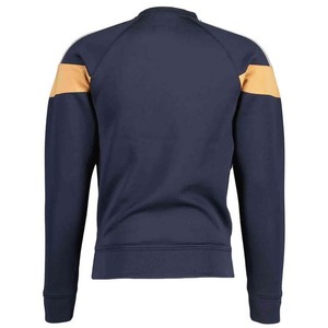 Men's <b>Navy</b> Yellow Color Blocking Crew Neck Knitted Pullover <b>Sweatshirt</b> Casual Autumn Wear Regular Fit Long Sleeve Top - Product Image 2