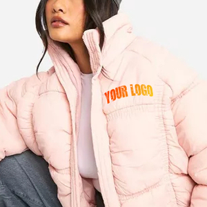 High Quality Simple Streetwear Women Puffer Jacket 2026 Fashion Trends Winter Thick Crop Bubble Cropped <b>Zipper</b> Puffer Jacket - Product Image 6