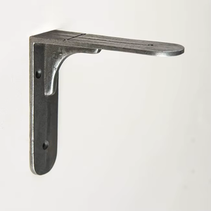 <b>Black</b> Iron Metal Cast Galvanized Steel Single Wall <b>Bracket</b> Furniture <b>shelf</b> <b>bracket</b> - Product Image 4