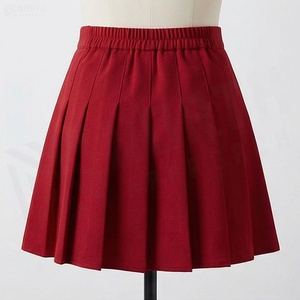 Women Pleated <b>Mini</b> Skirt Solid Color Regular Waistline 100% Polyester All Seasons Casual Style - Product Image 2