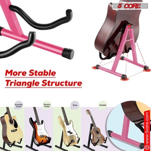 Soporte para Guitarra de 5 Núcleos, 2 Piezas, Tipo A, con Brazo de Espuma Suave y Goma Antideslizante para Guitarra Acústica, Eléctrica y Bajo - Product Image 2