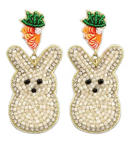 Boucles d'oreilles brodées de perles MULTI CRAFT, design artisanal vibrant pour festival, couleur et forme personnalisables, longues et pendantes - Product Image 3