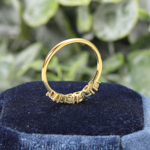 Bague Éternité Classique Unisexe en Or Massif 14K AMBER JEWELS avec Diamants de Laboratoire Sertis à Griffes pour Fiançailles - Product Image 4