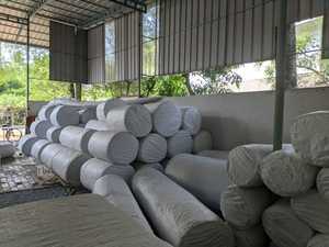 ผ้าปอกระเจางานทำมือสิ่งทอแนวภูมิศาสตร์ GSM 400สไตล์โมเดิร์นจากอินเดียเพื่อการส่งออก - Product Image 5