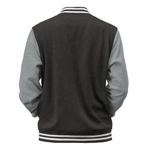 Chaqueta Varsity de Forro Polar para Hombre, Talla Grande, con Cuello Alto, para Invierno, con Botones, Estampada, Personalizada - Product Image 6
