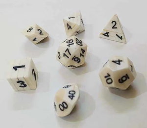 Polished Animal Bone Six Sided Gaming <b>Dice</b> with Buffalo and Camel Designs By PERFECT ENTERPRISES - Product Image 3
