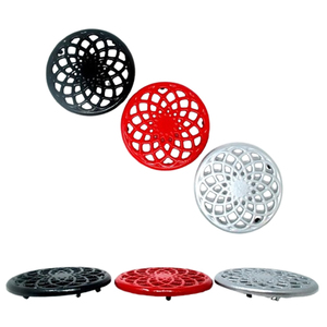 Ensemble de 6 dessous-de-verre ronds en aluminium, très demandés, de luxe, pour la maison et les restaurants. - Product Image 1