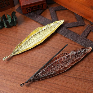 Leaf Shaped <b>Incense</b> <b>Holder</b> Metal Censer Burners Retro Desktop Decor <b>Incense</b> Stick <b>Holders</b> for Living Room Office Meditation - Product Image 3