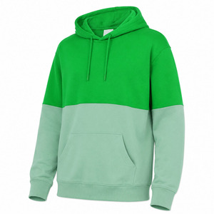 Sudadera con Capucha y Cremallera para Hombre, Verde, Bordada, de Felpa Gruesa, Corte Regular, Algodón, Informal, para Invierno - Product Image 4