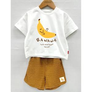 Conjunto de Ropa Casual Estilo Coreano OZKIZ para Niños de 2 a 6 Años, Moda de Verano, Venta al por Mayor, Traje Infantil con Estampado de Dibujos Animados - Product Image 1