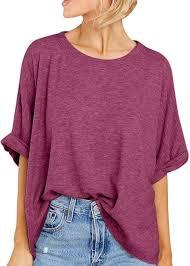 Oversized Women's Leisure T-Shirt for Spring/Summer <b>One</b>-Color Standard Plain <b>Top</b> - Product Image 2