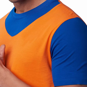 Conjunto de verano para hombre al por mayor, camiseta de dos colores y pantalones cortos con diseño y talla personalizados. - Product Image 4