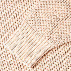 Men's Beige Knitted <b>Pullover</b> <b>Sweater</b> Full Sleeve Solid Color Regular Fit Wool/Acrylic Winter Wear Quick Dry Breathable - Product Image 5