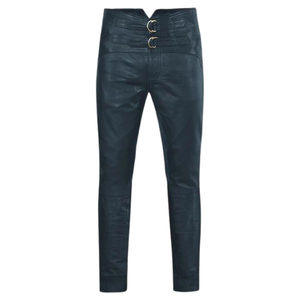 Pantalon en cuir bavarois personnalisé de haute qualité pour hommes, style urbain, coupe droite, imperméable, collection hiver 2026 – Vente en gros - Product Image 1