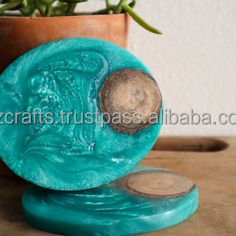 Posavasos elegantes de resina de madera de mango, venta al por mayor, decoraciones de mesa de cocina, cajas de cartón empaquetadas para té, café, vino, coches, alfombrillas y almohadillas - Product Image 6